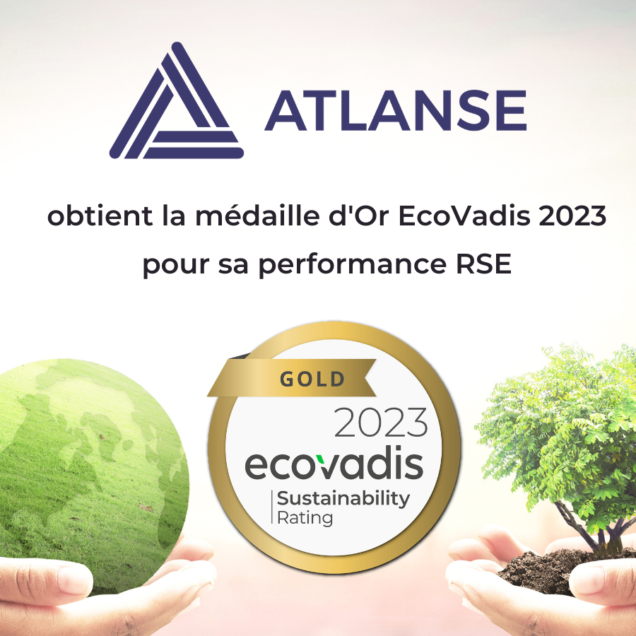 ATLANSE obtient la médaille d'Or EcoVadis